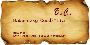 Baborszky Cecília névjegykártya