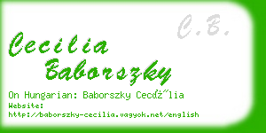 cecilia baborszky business card